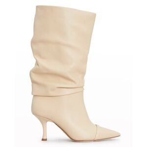 Malone Souliers 'F23' Tan 70Mm Mid Calf Slouch Boot Size 6B
